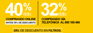 40% comprando online 32% dcto comprando via telefónica